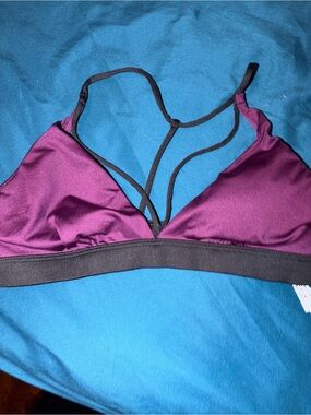 Wireless Strappy Bralette in Deep Plum